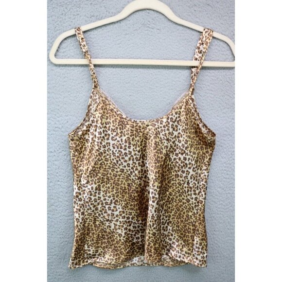 Kathryn Leopard Print Satin Pajama Set-Size Medium-Sleeveless - Picture 14 of 16